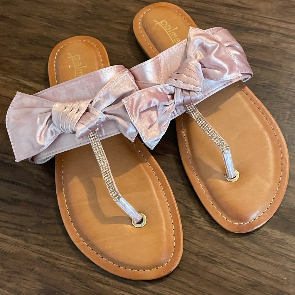 Palms Satin Bow Sandals